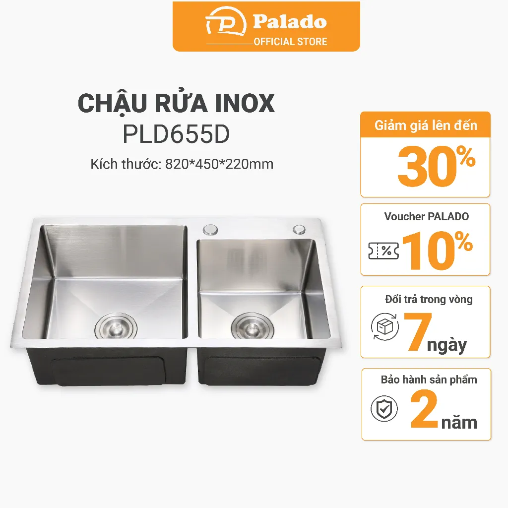 Chậu rửa chén Palado PLD655D INOX không chỉ đáp ứng nhu cầu về chức năng mà còn mang đến sự tinh tế và đẳng cấp