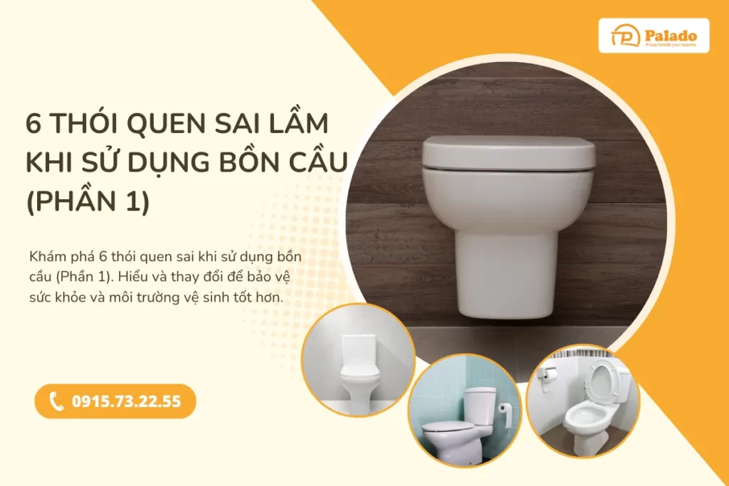 Bồn cầu: Bật mí 6 thói quen sai lầm khi sử dụng bồn cầu (Phần 1)