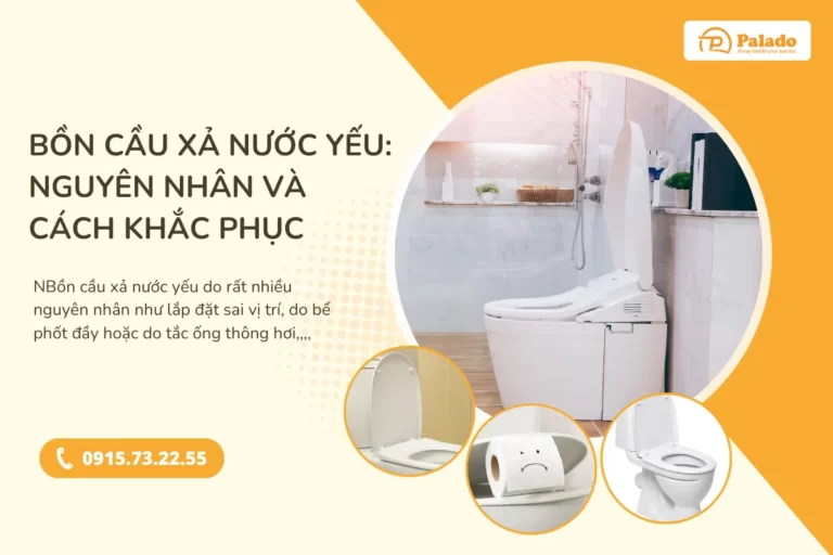 Bồn cầu xả nước yếu: Nguyên nhân và cách khắc phục