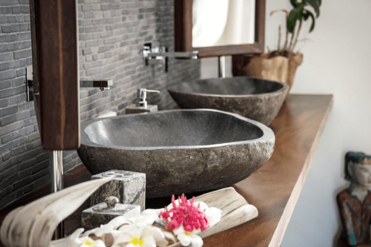 Chậu rửa lavabo đá tự nhiên ngày càng được lựa chọn và ưa chuộng trong thiết kế nội thất.