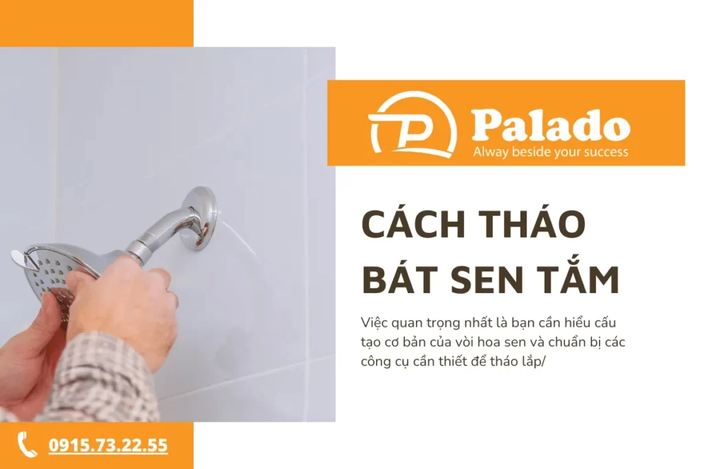 Cách tháo bát sen tắm đơn giản