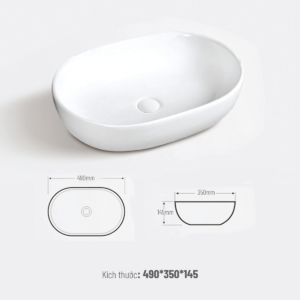 Chậu rửa lavabo dương bàn cao cấp Palado PLD869F