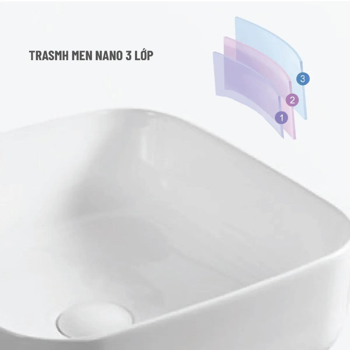 Chất liệu của chậu rửa lavabo dương bàn Palado PLD869H cao cấp