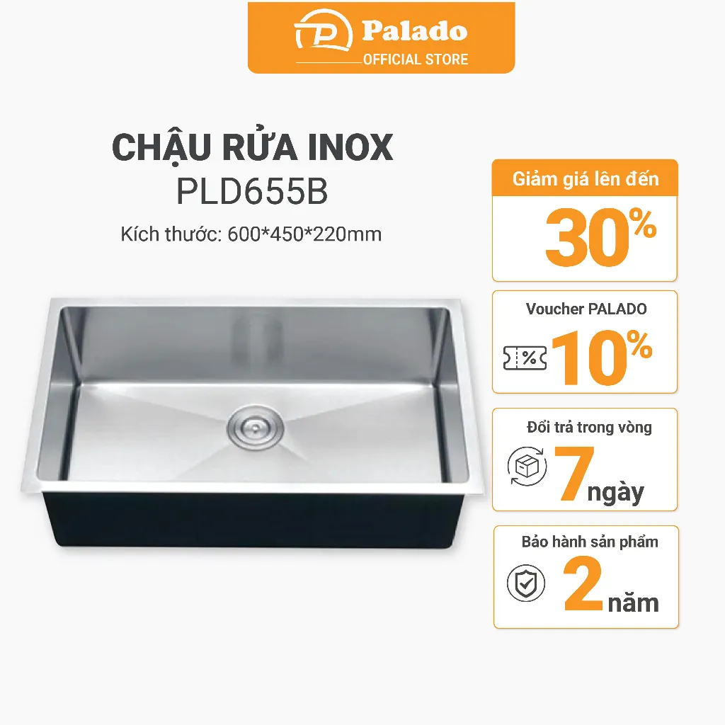 Đặc điểm của bộ chậu rửa bát Palado PLD655B