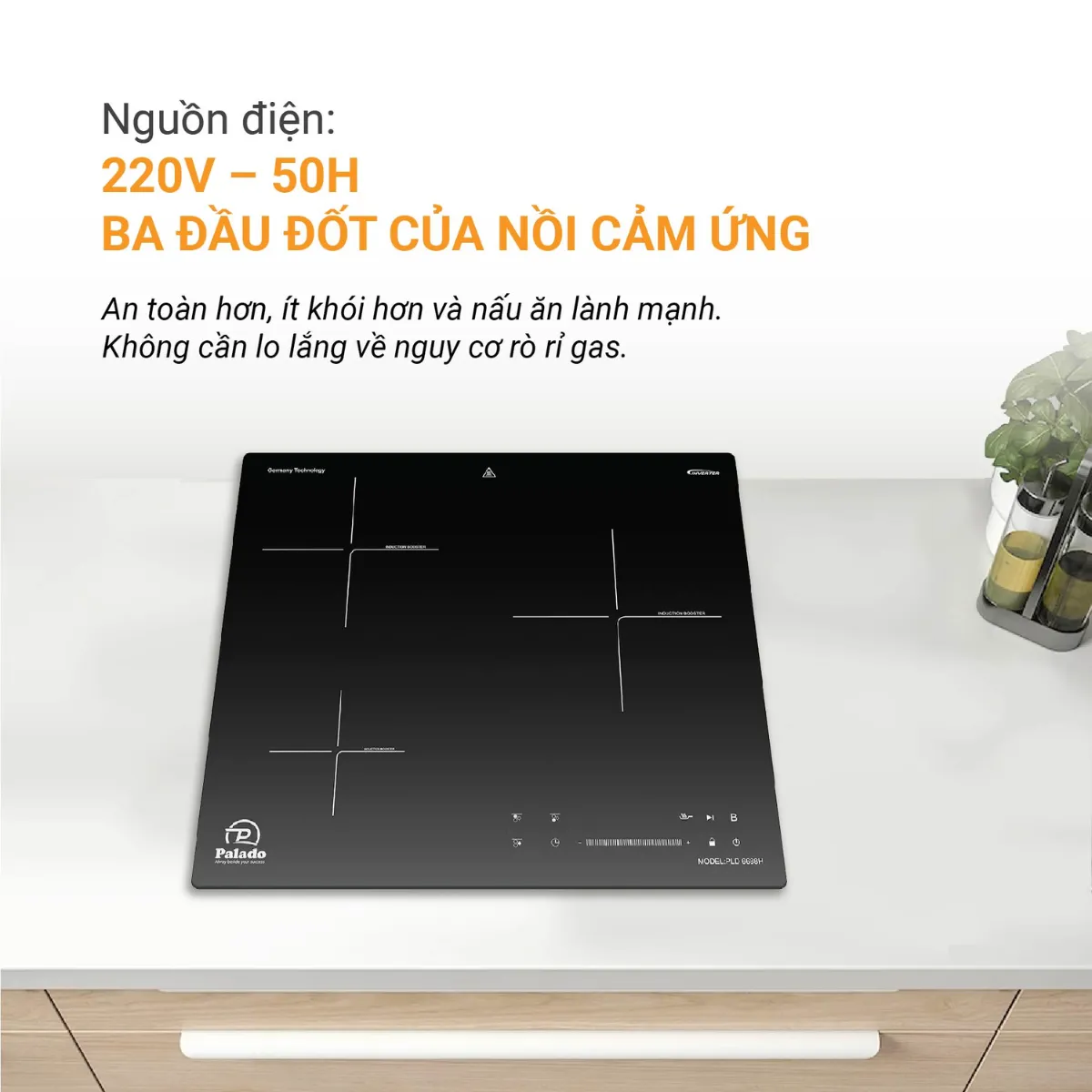 Đặc điểm của bếp từ 3 vùng nấu Palado PLD6688H