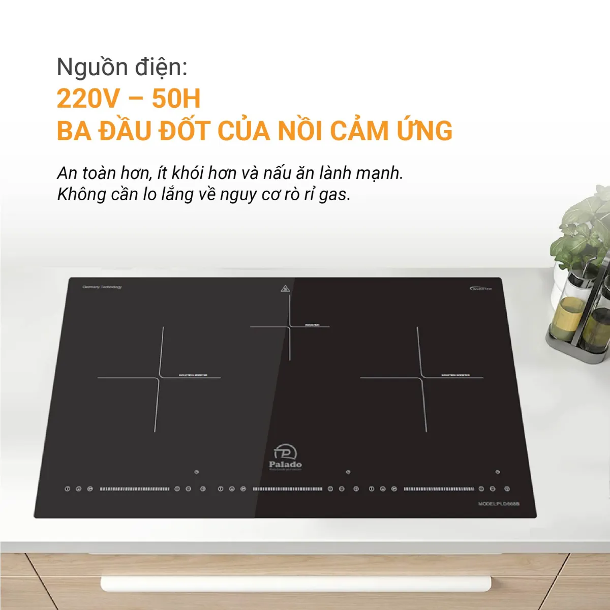 Tính năng nổi bật của bếp từ 3 vùng nấu Palado PLD6688I