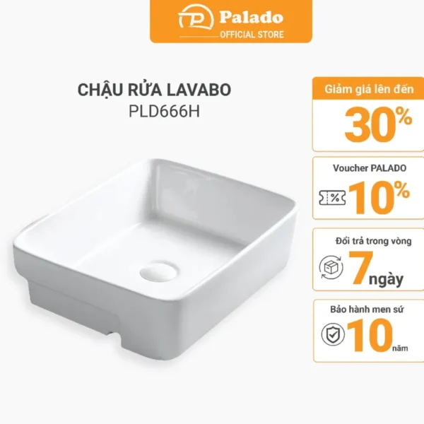Chậu rửa lavabo dương bàn Palado PLD666H (5)