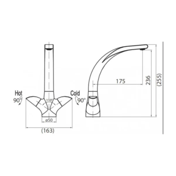 Thông số kỹ thuật của vòi chậu Palado PLD757I