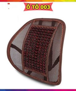 Tựa lưng lưới đan hạt gỗ cho ghế ô tô và văn phòng chống mỏi lưng