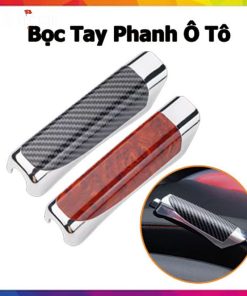 Bọc phanh tay ô tô vân gỗ, vân carbon sang trọng bảo vệ phanh tay không bị trầy xước