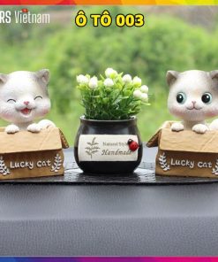 Trang trí ô tô - Set mèo Lucky Cat kute trang trí taplo xe hơi, để bàn làm việc