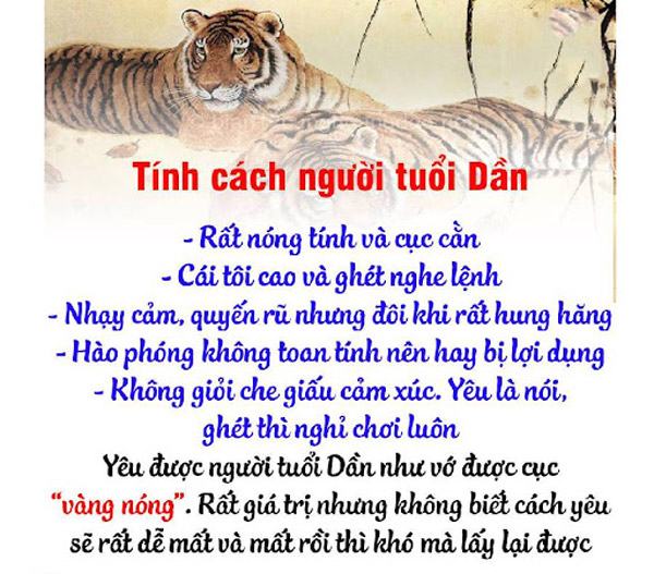 Tính cách người tuổi mậu dần sinh năm 1998