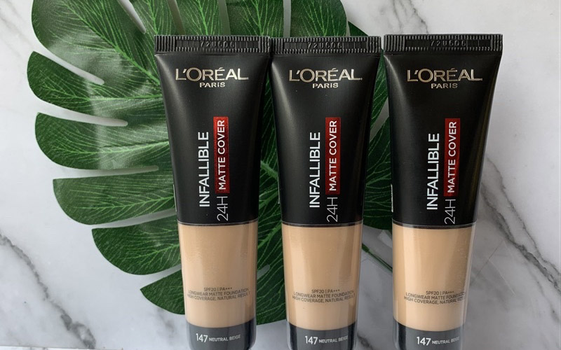 Màu 147 trong bảng màu kem nền L'Oréal Infallible 24H Matte Cover