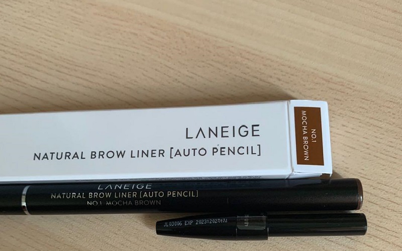 Laneige Natural Brow Liner Auto Pencil - chì kẻ mày lâu trôi được tin dùng
