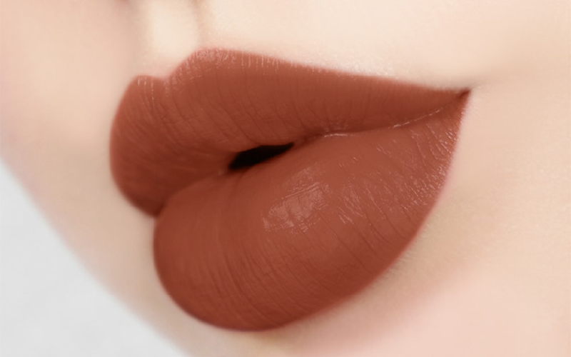 Thoa son tone nâu, đất hoặc nude tạo nên đôi môi căng mọng và gợi cảm