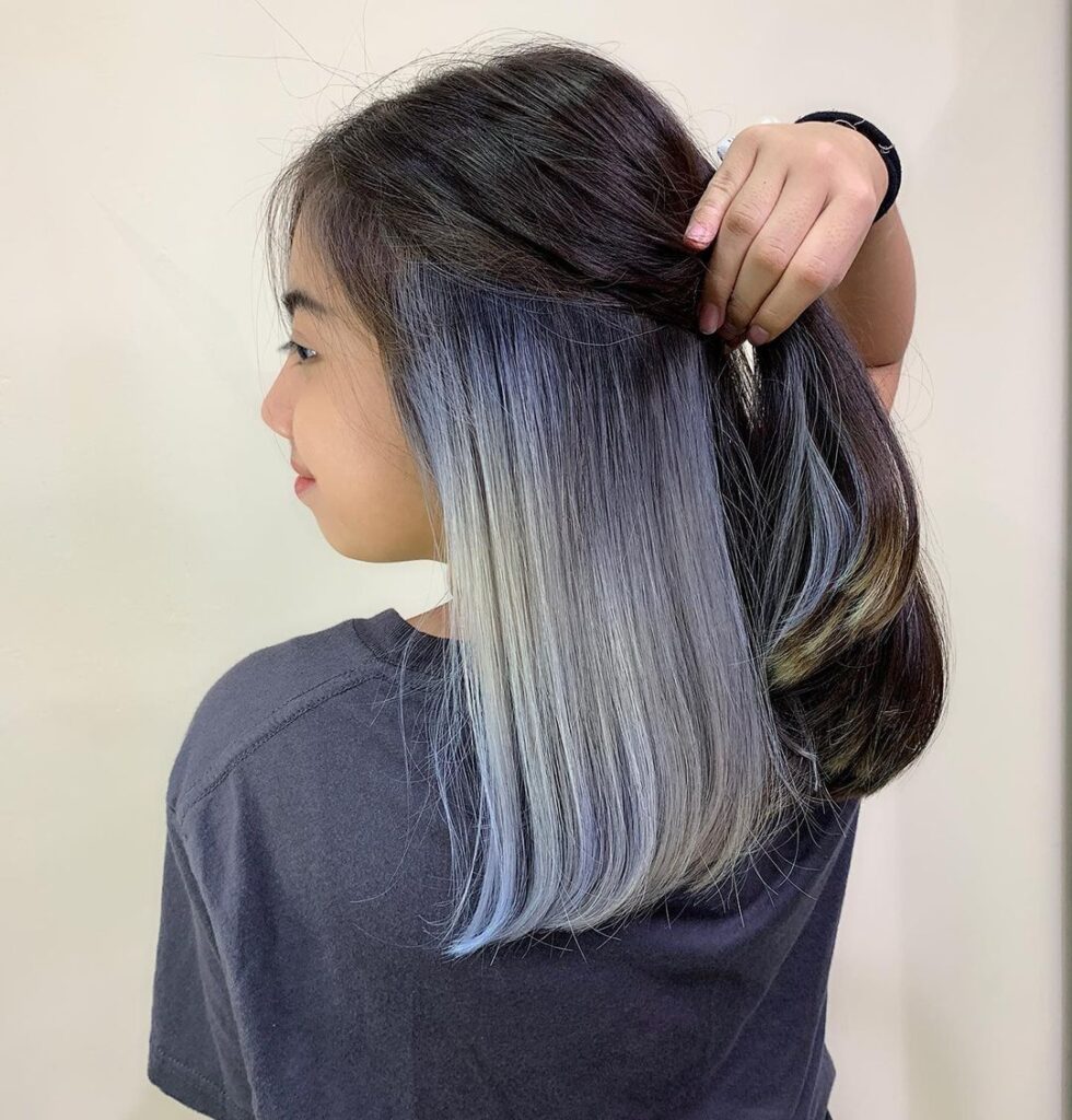 Một mẫu tóc trắng nhuộm giấu màu vô cùng đẹp
