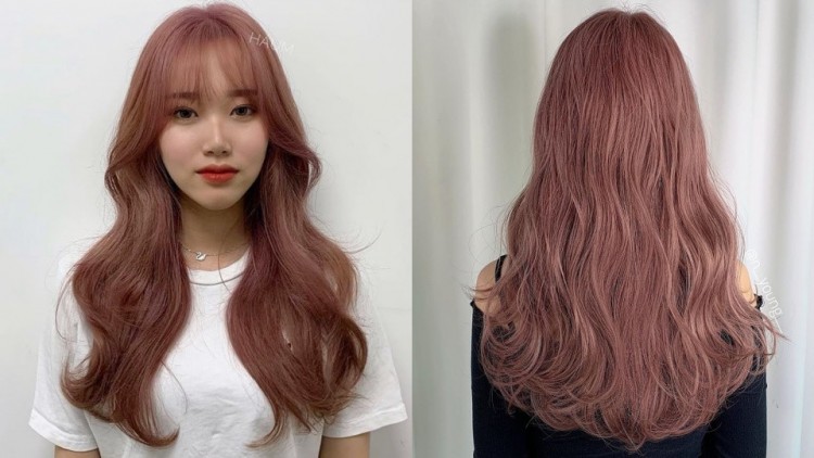 Tóc màu hồng dâu với độ sáng cao nhất