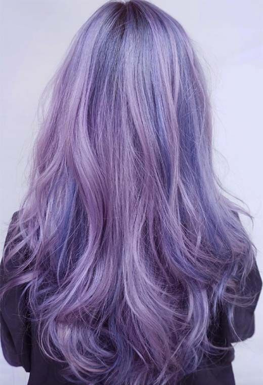Nhuộm tóc nâu ánh tím lavender sẽ mang đến vẻ đẹp dịu dàng, trang nhã