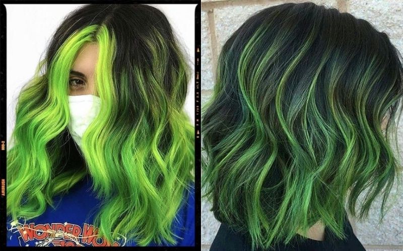 Top 87 về nhuộm tóc màu xanh neon  damrieduvn