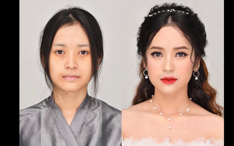 Makeup chất lượng sẽ giúp cô dâu giữ được đường nét tự nhiên trên khuôn mặt