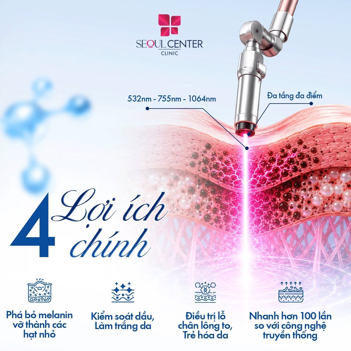 Công nghệ Laser Sắc Tố Matrix không chỉ mang lại nhiều lợi ích mà còn sở hữu nhiều ưu điểm