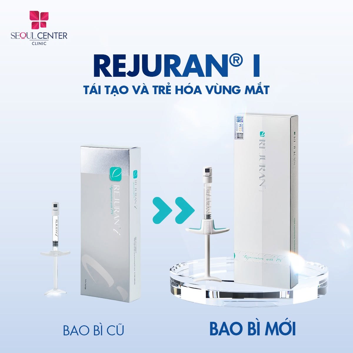 Seoul Center Clinic cam kết sử dụng sản phẩm Rejuran I chất lượng nguồn gốc rõ ràng, đầy đủ tem mác chính hãng 