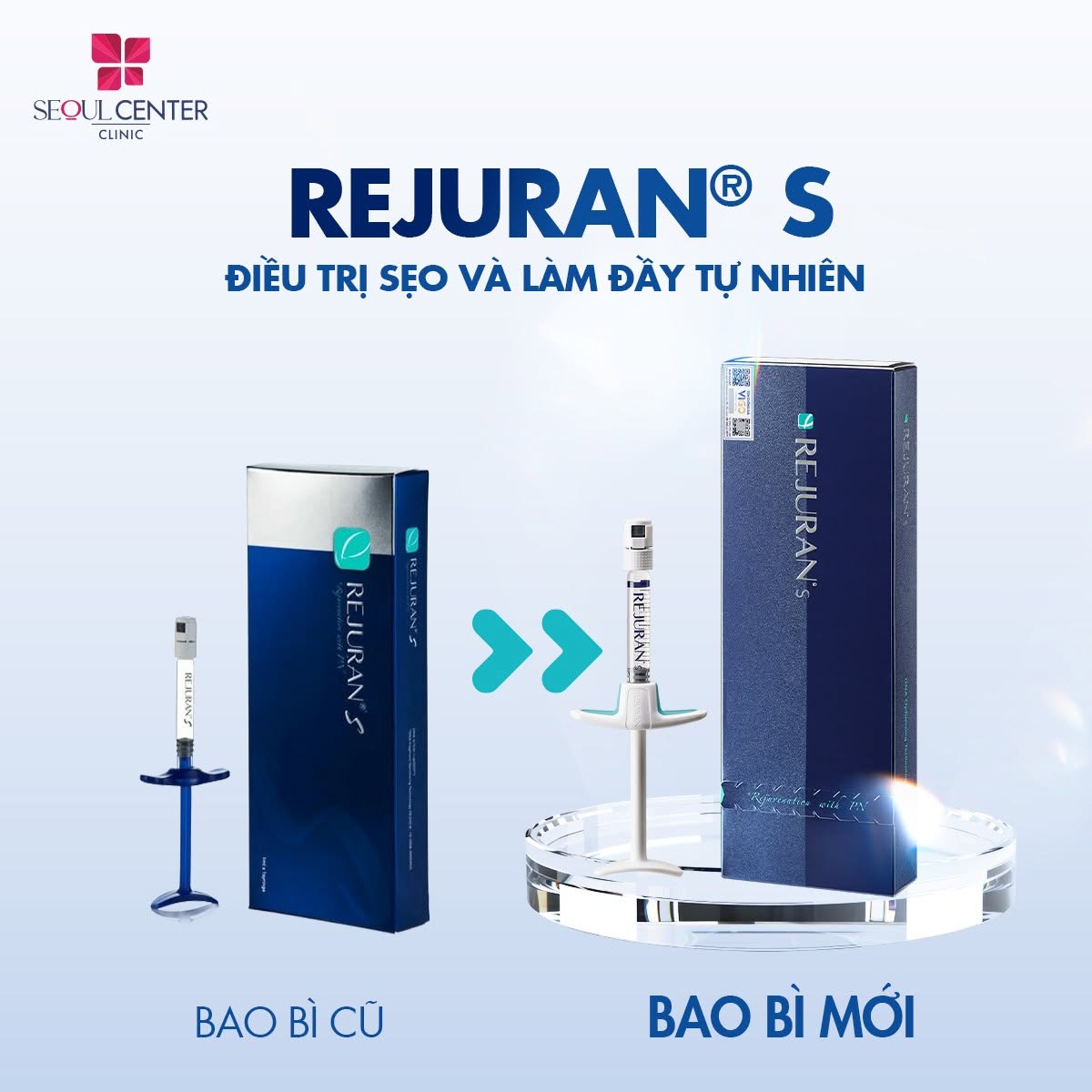Rejuran S là sản phẩm được thiết kế riêng dành cho da bị sẹo, có xuất xứ từ Hàn Quốc được tiêm vào da bằng kỹ thuật mesotherapy