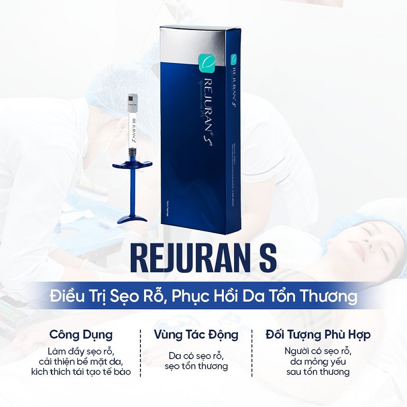 Rejuran S có công dụng làm đầy sẹo rỗ cải thiện bề mặt da, kích thích tái tạo da nhờ các phân tử PN