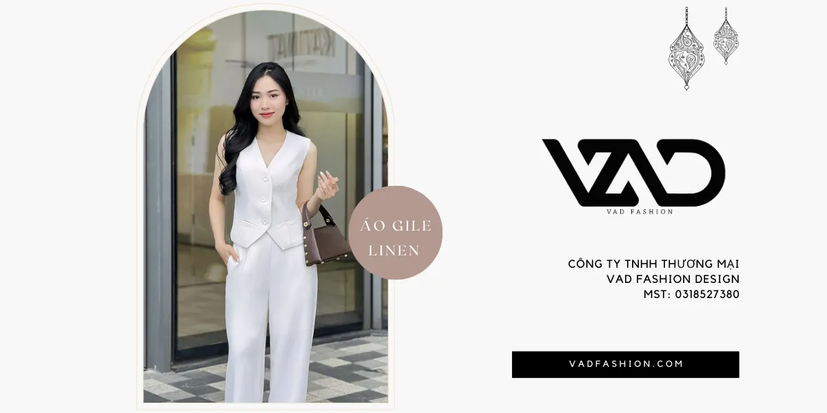 Áo Gile công sở vải Linen - Tạo phong cách thanh lịch, nhẹ nhàng cho ngày hè