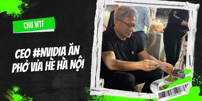 CEO Nvidia ăn phở, uống cafe vỉa hè Hà Nội