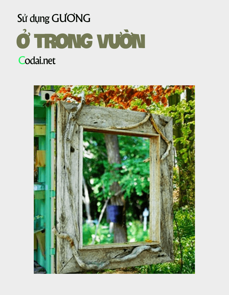 Sử dụng gương trong vườn