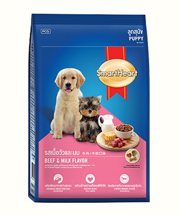 thuc-an-kho-cho-cho-smartheart-puppy-beef-milk-flavor-min Thức Ăn Khô Cho Chó Con SmartHeart Vị Thịt Bò Và Sữa Famipet.vn