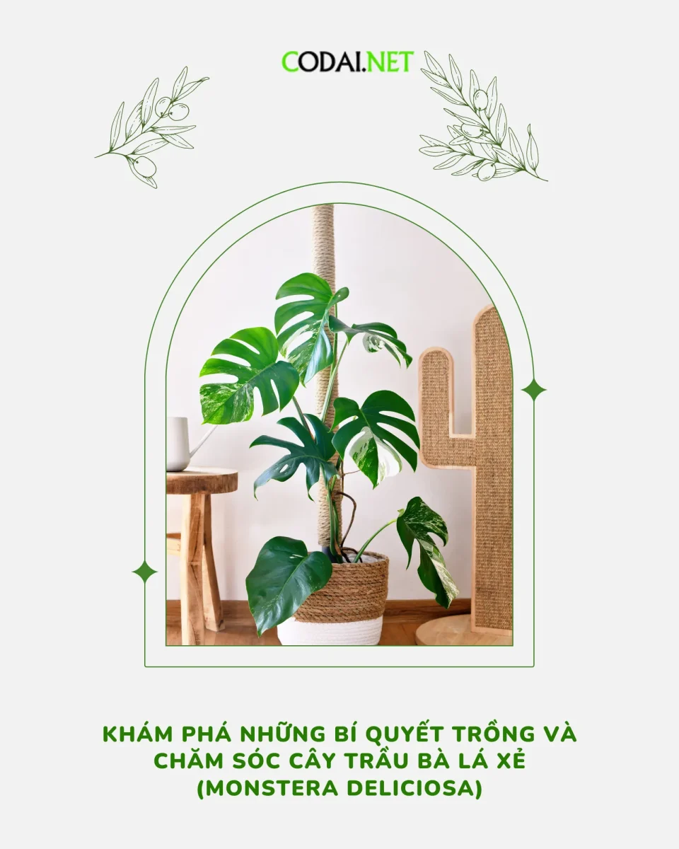 Khám phá bí quyết trồng và chăm sóc tốt Cây Trầu Bà Lá Xẻ (Monstera Deliciosa):