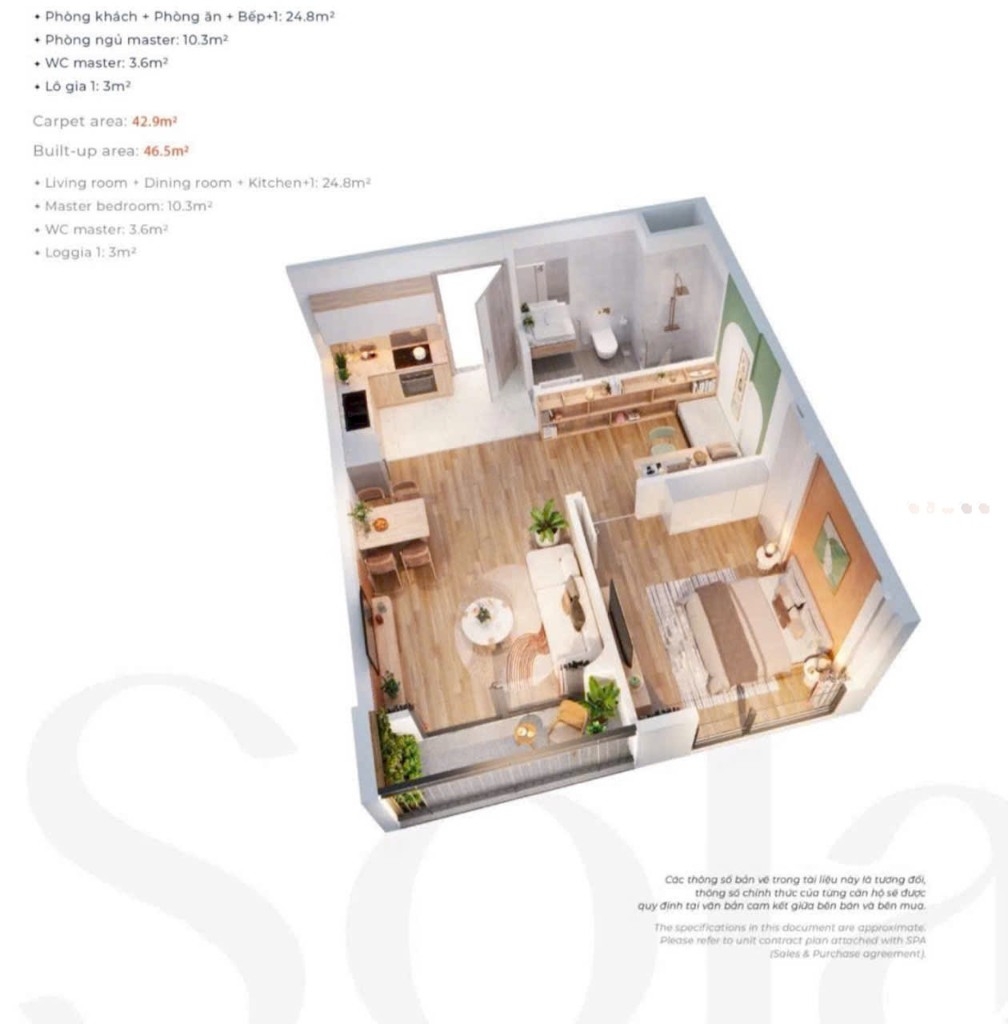 Bán căn hộ 1N+ toà G2 - Sola Park Vinhome Smart Tây Mỗ