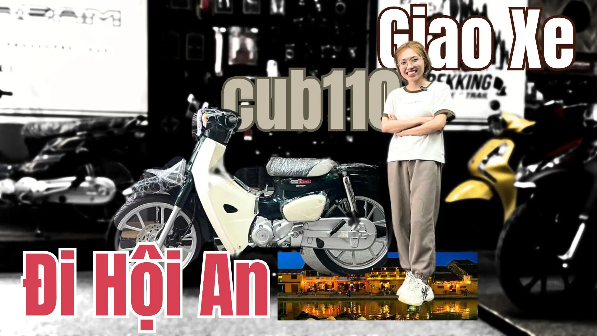 Giao xe Honda Super Cub 110cc nhập JAPAN về Phố Cổ Hội An