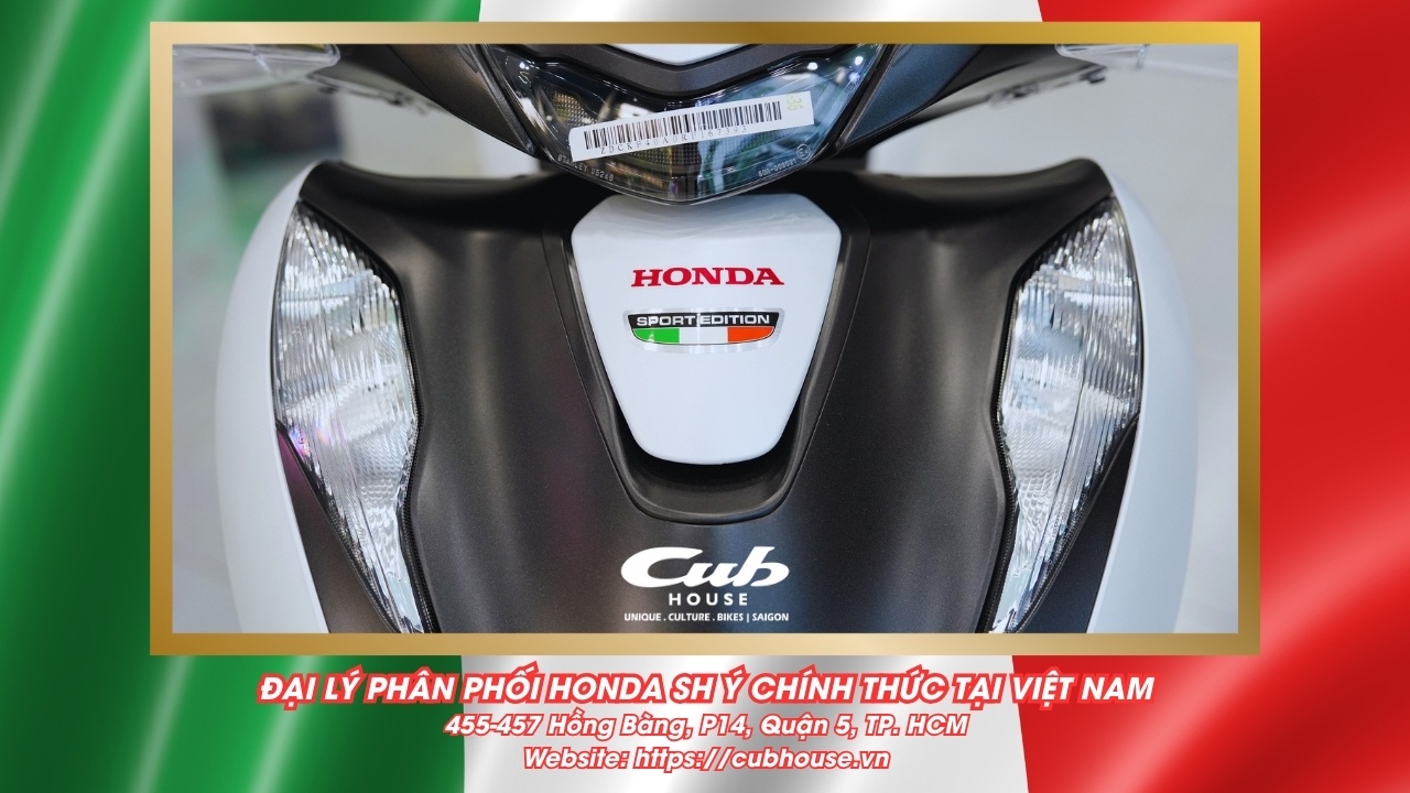 Chi tiết Honda SH Ý 150i Sport chính hãng màu trắng mới về đến Việt Nam
