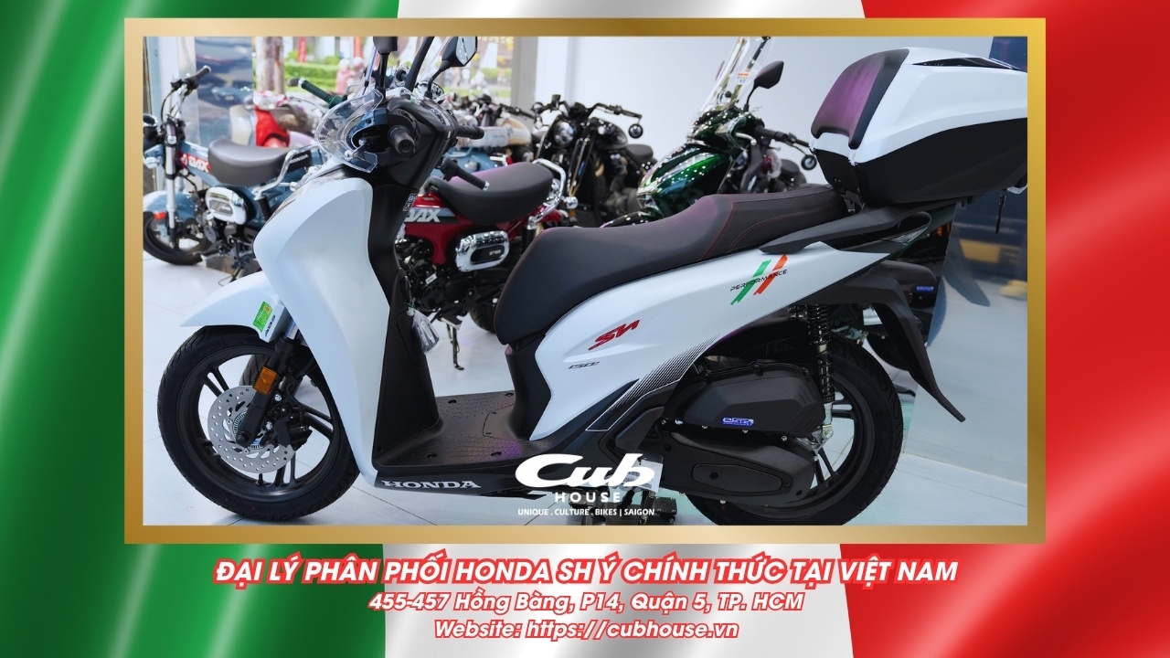 Chi tiết Honda SH Ý 150i Sport chính hãng màu trắng mới về đến Việt Nam