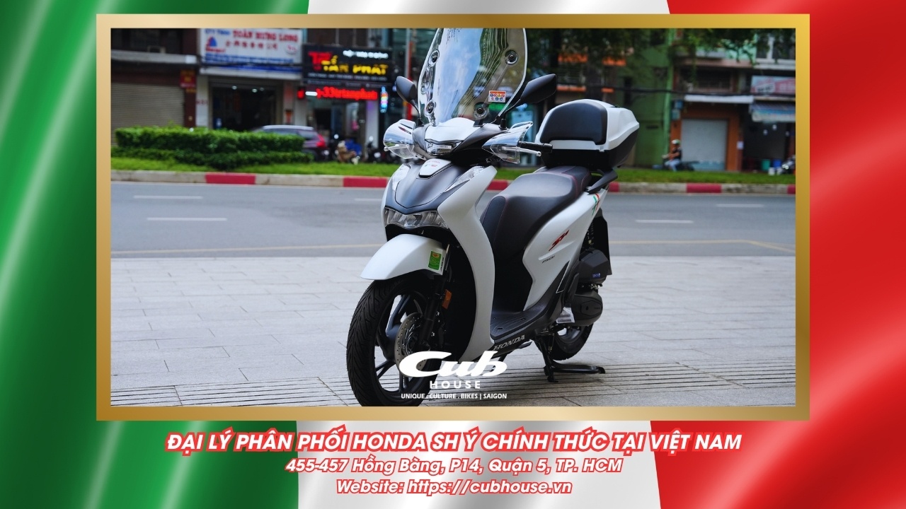Chi tiết Honda SH Ý 150i Sport chính hãng màu trắng mới về đến Việt Nam