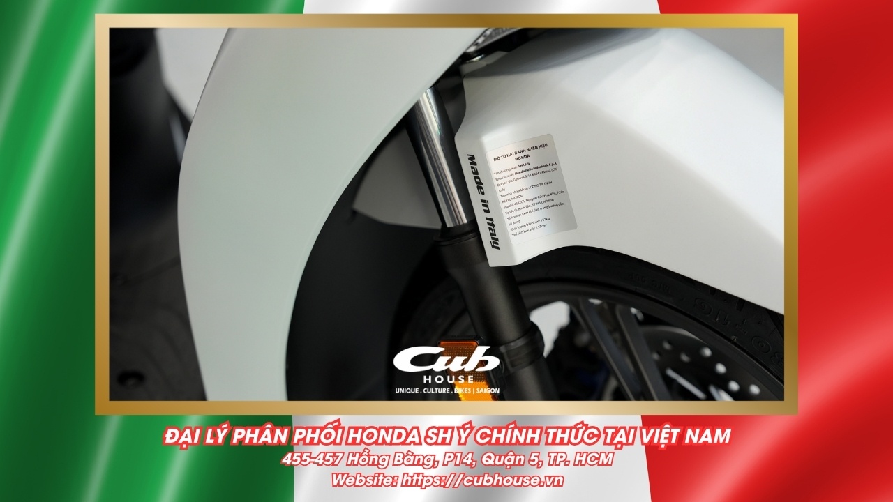 Chi tiết Honda SH Ý 150i Sport chính hãng màu trắng mới về đến Việt Nam