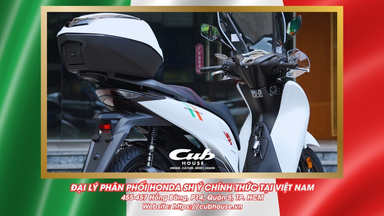 Chi tiết Honda SH Ý 150i Sport chính hãng màu trắng mới về đến Việt Nam