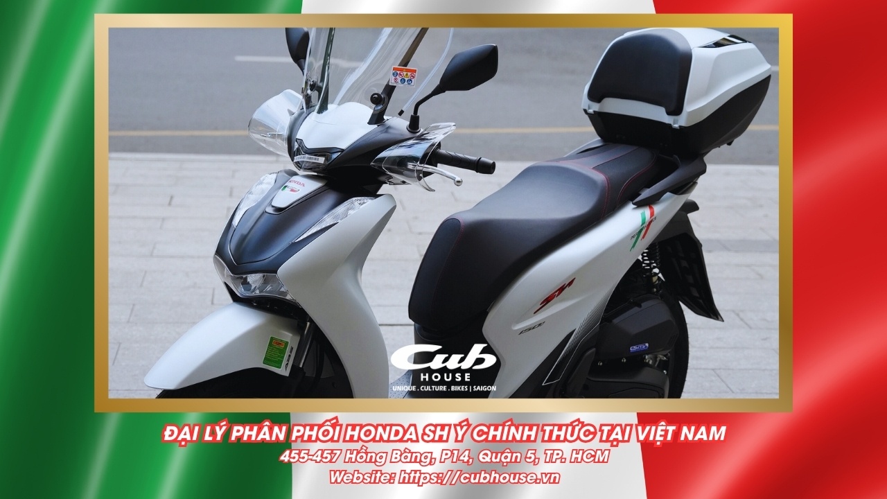 Chi tiết Honda SH Ý 150i Sport chính hãng màu trắng mới về đến Việt Nam