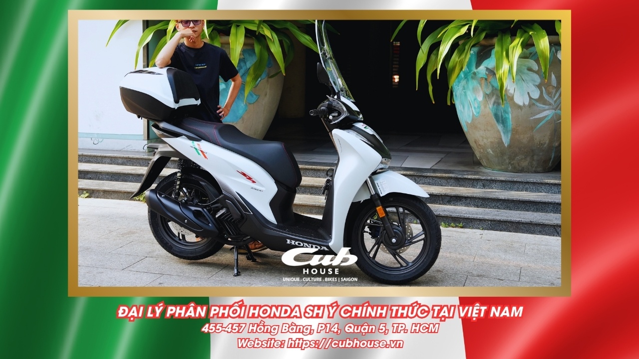 Chi tiết Honda SH Ý 150i Sport chính hãng màu trắng mới về đến Việt Nam