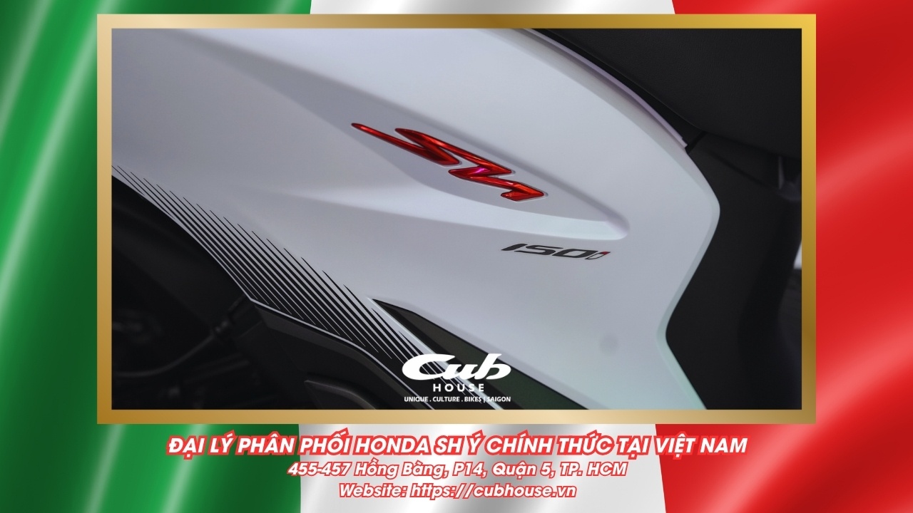 Chi tiết Honda SH Ý 150i Sport chính hãng màu trắng mới về đến Việt Nam