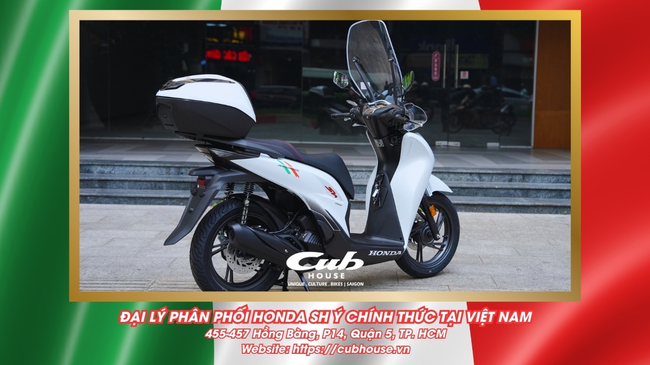 Chi tiết Honda SH Ý 150i Sport chính hãng màu trắng mới về đến Việt Nam