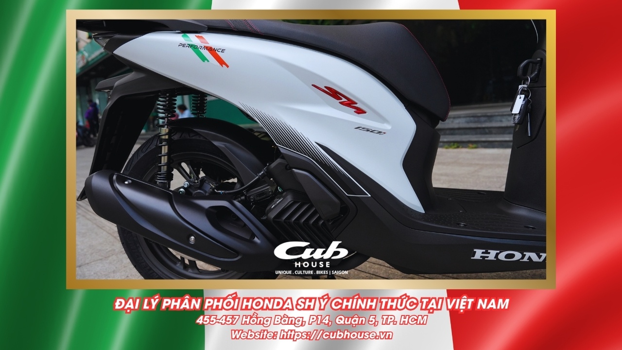 Chi tiết Honda SH Ý 150i Sport chính hãng màu trắng mới về đến Việt Nam