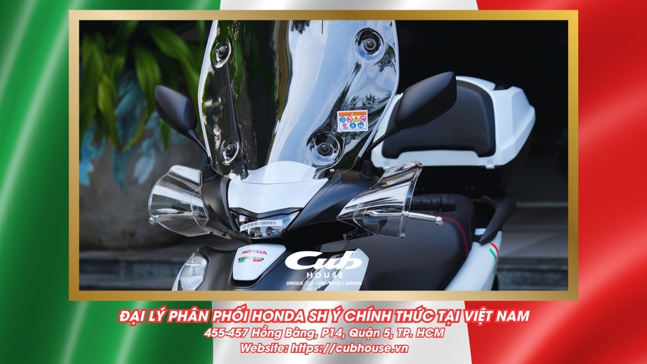 Chi tiết Honda SH Ý 150i Sport chính hãng màu trắng mới về đến Việt Nam