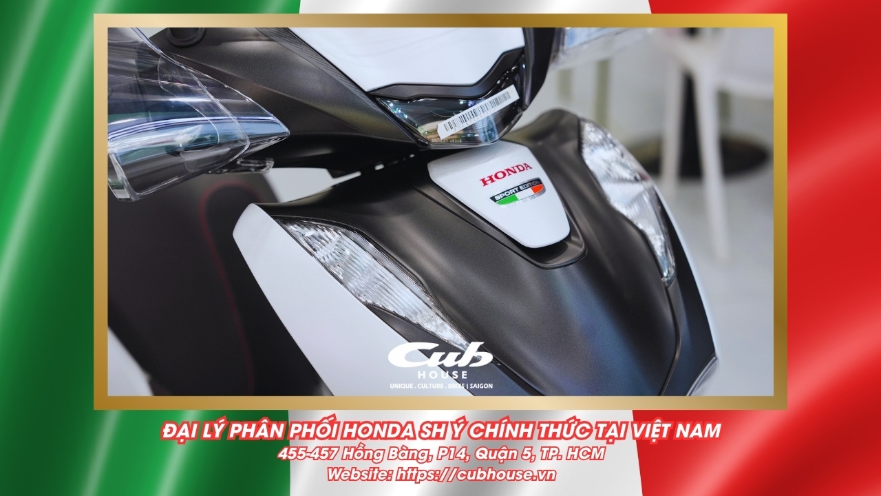 Chi tiết Honda SH Ý 150i Sport chính hãng màu trắng mới về đến Việt Nam