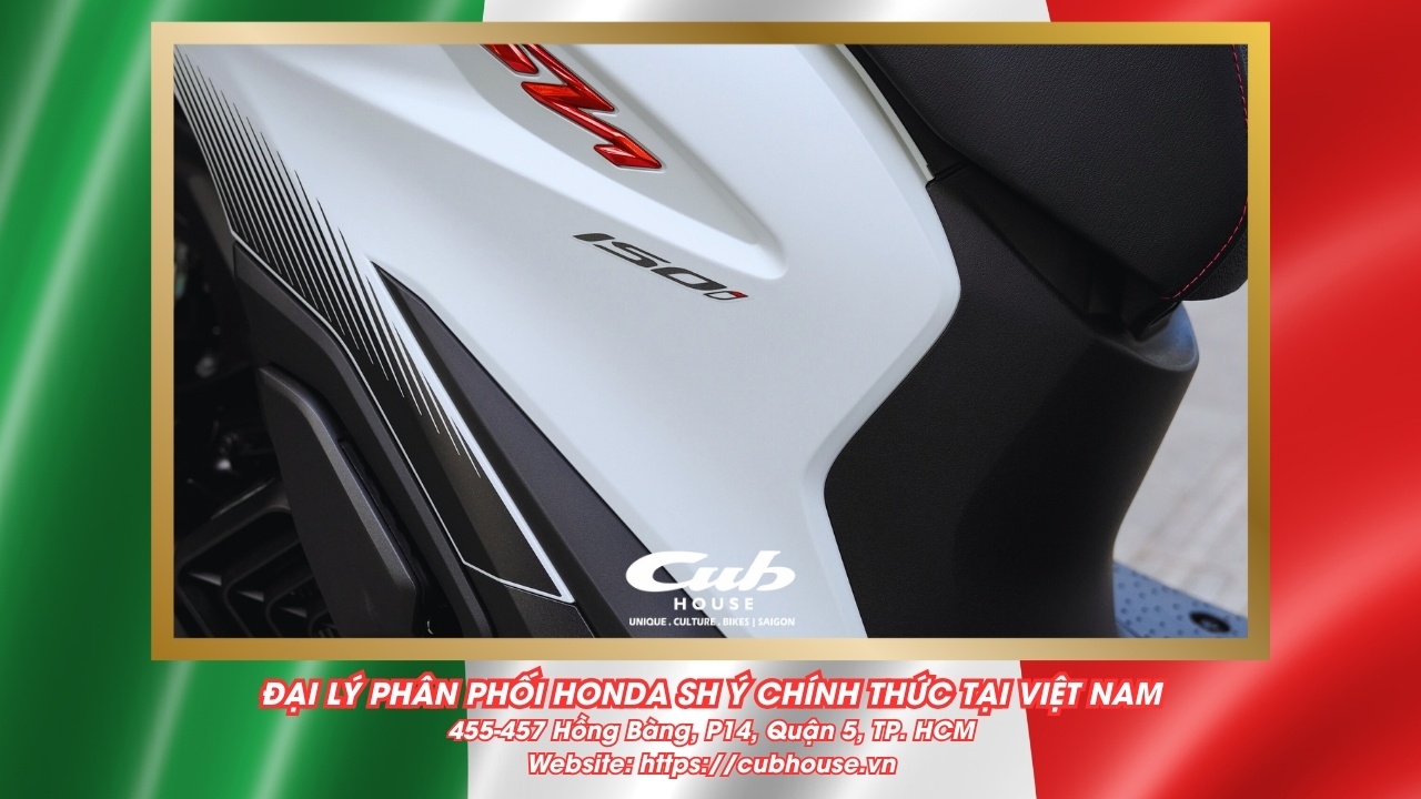 Chi tiết Honda SH Ý 150i Sport chính hãng màu trắng mới về đến Việt Nam