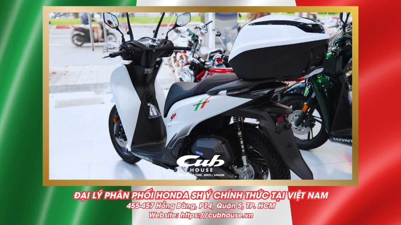 Chi tiết Honda SH Ý 150i Sport chính hãng màu trắng mới về đến Việt Nam