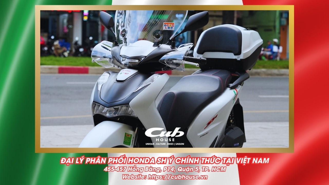 Chi tiết Honda SH Ý 150i Sport chính hãng màu trắng mới về đến Việt Nam